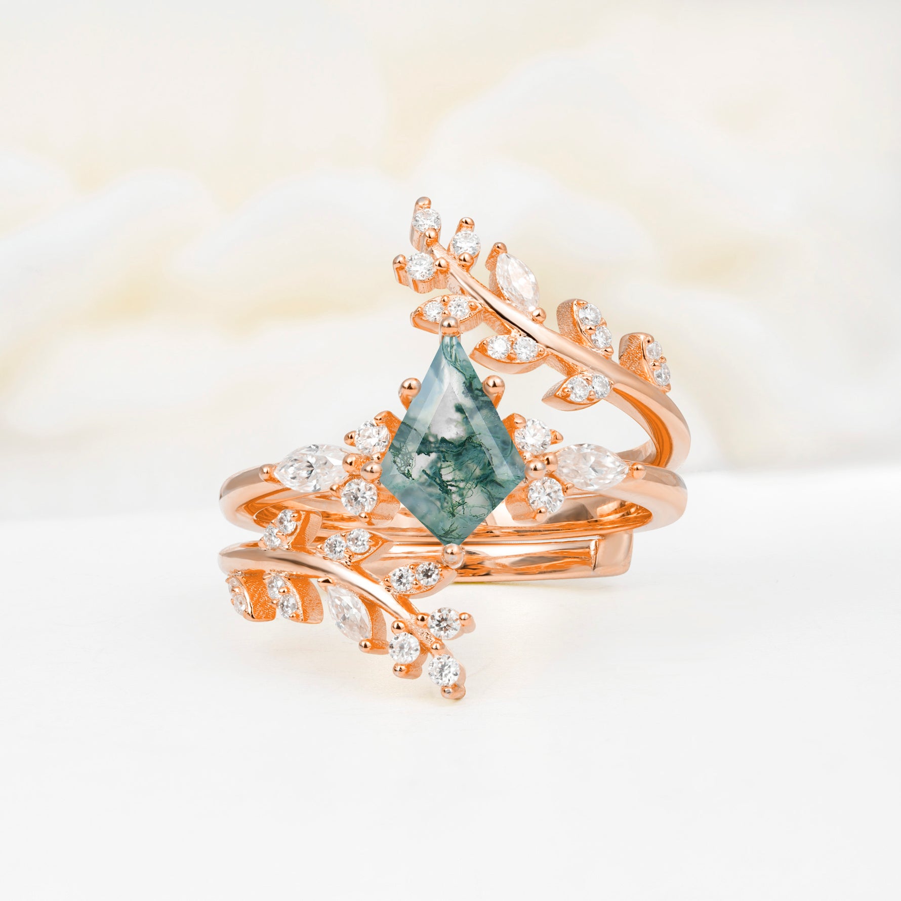 SR17091 Moss Agate Ring - Additional view