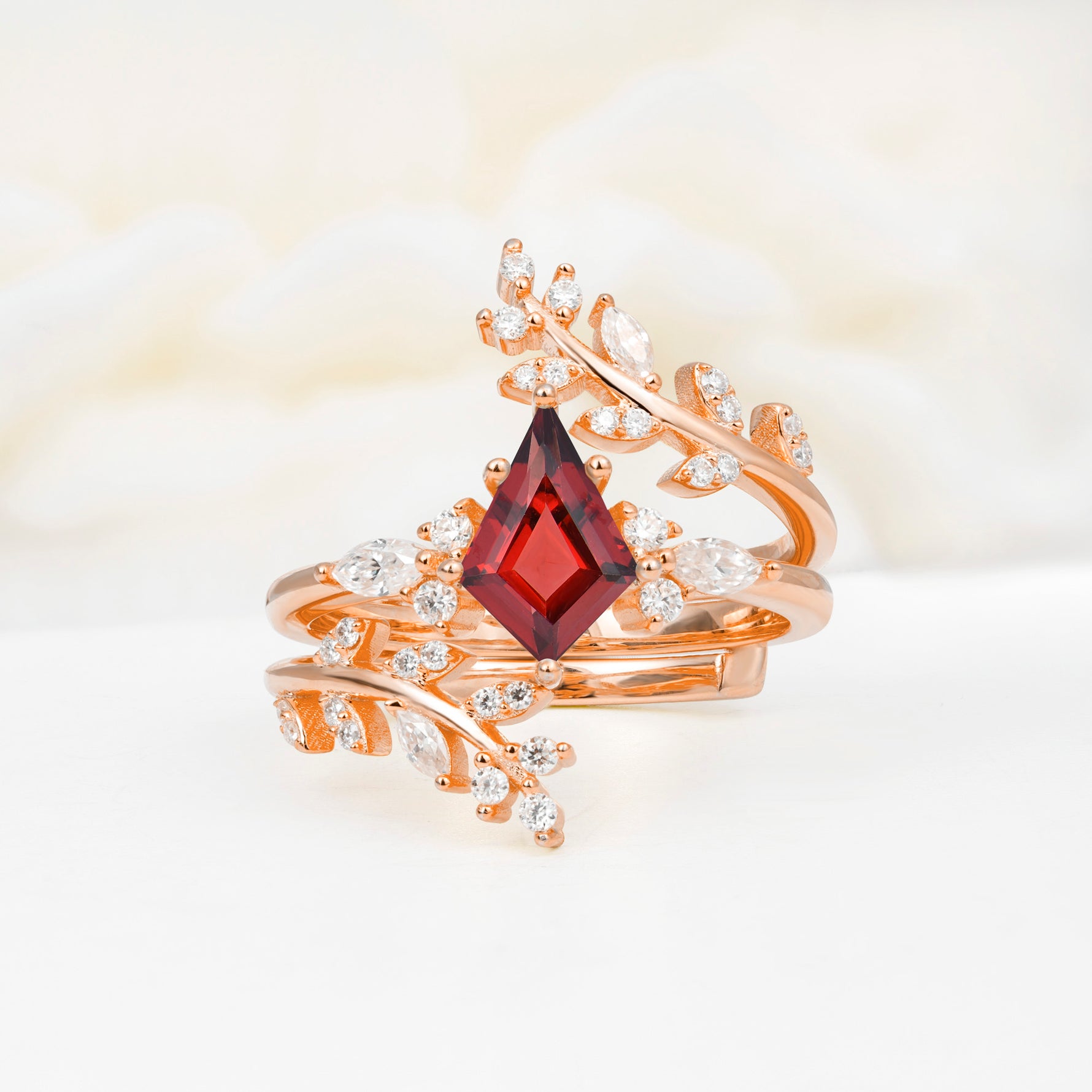 SR17091 Garnet Ring - Additional view