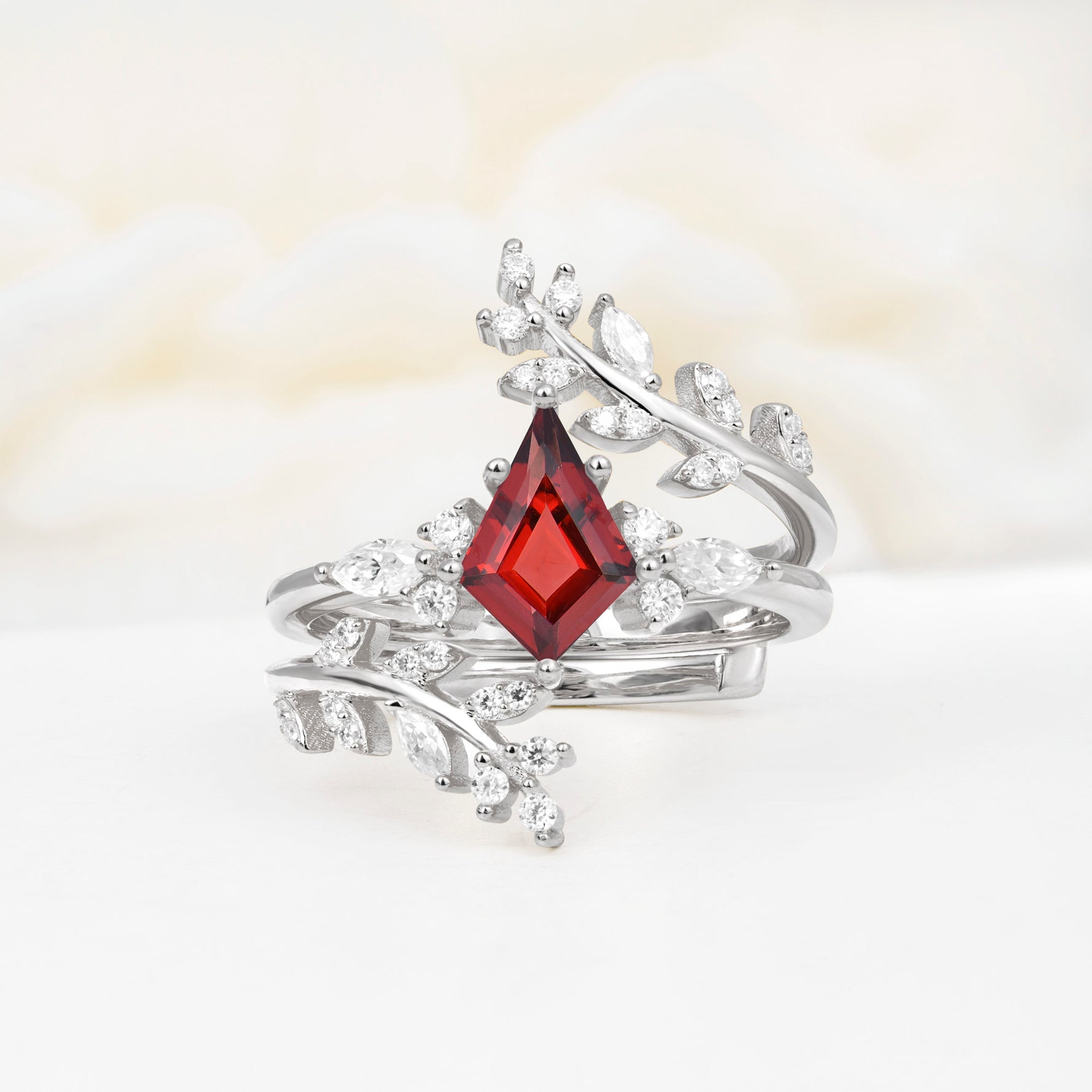 SR17091 Garnet Ring - Additional view