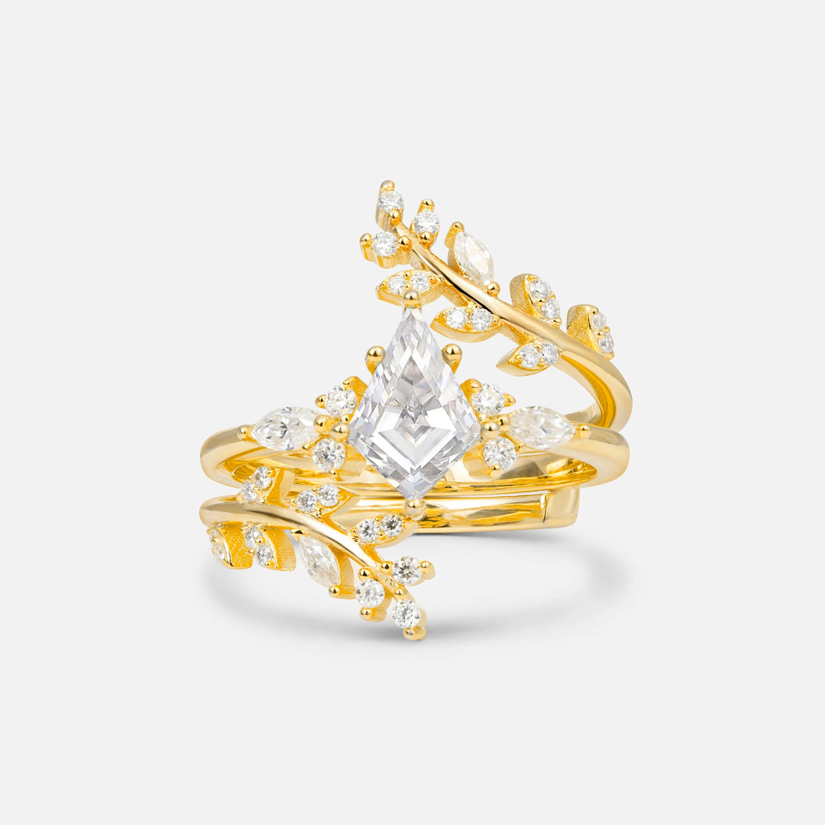 SR17091 Moissanite Ring - Yellow-Gold