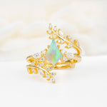 SR17091 Fire Opal Ring - Yellow-Gold