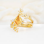 SR17091 Citrine Ring - White-Gold