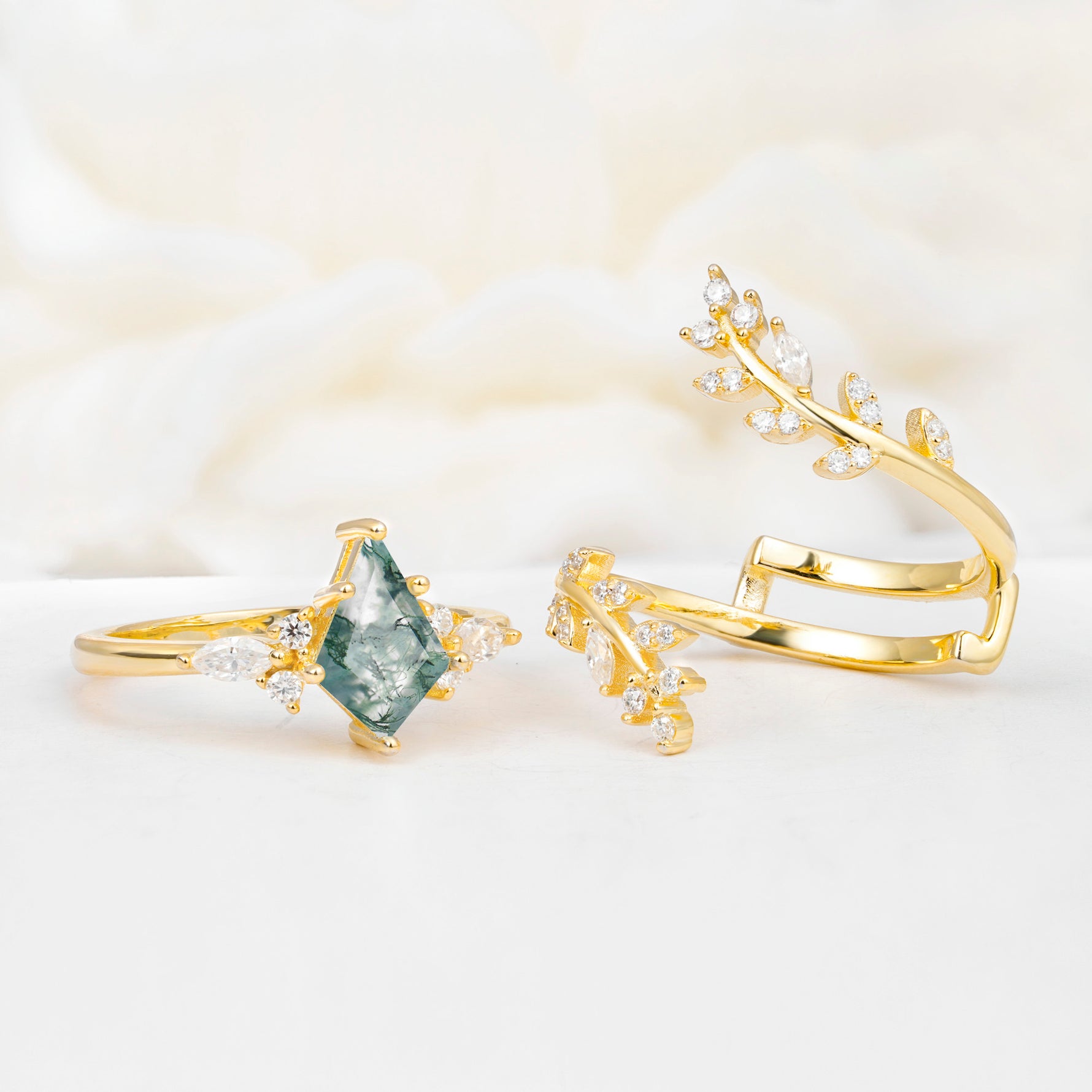 SR17091 Moss Agate Ring - Additional view