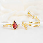 SR17091 Garnet Ring - Additional view