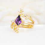 SR17091 Amethyst Ring - White-Gold