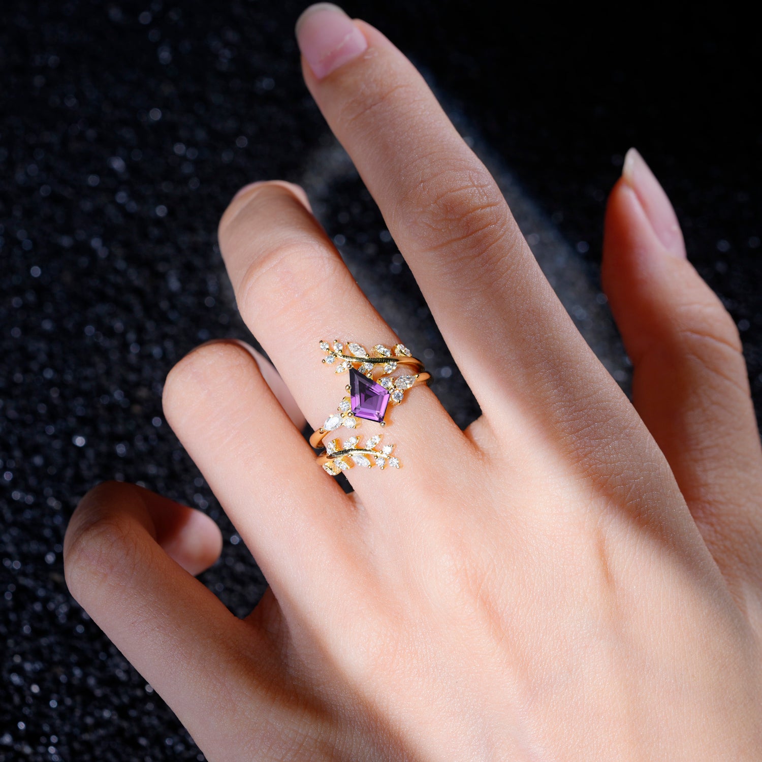 SR17091 Amethyst Ring - Rose-Gold