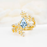 SR17091 Aquamarine Ring - Yellow-Gold