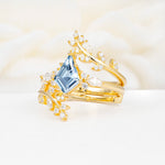 SR17091 Aquamarine Ring - White-Gold