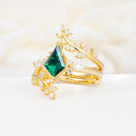 SR17091 Emerald Ring - White-Gold