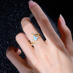 SR17091 Moonstone Ring - Rose-Gold