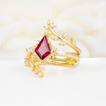 SR17091 Ruby Ring - White-Gold