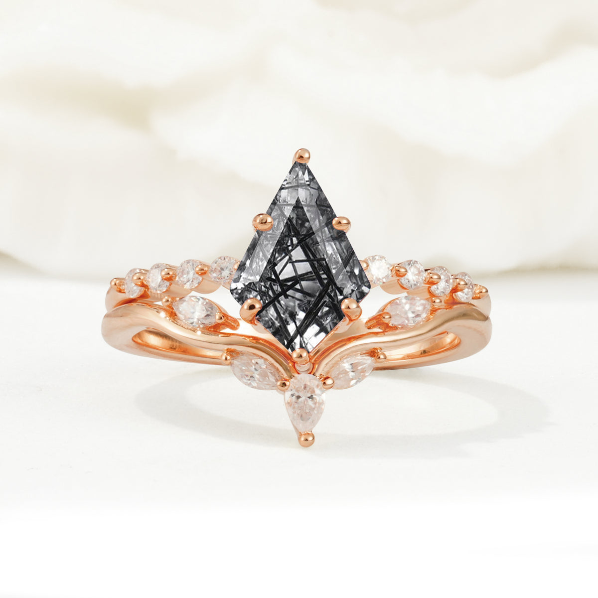 SR17094 Black Rutilated Quartz Ring - Additional view