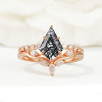 SR17094 Black Rutilated Quartz Ring - Additional view
