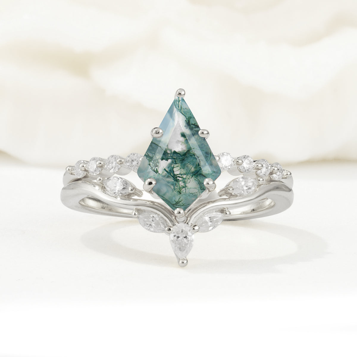SR17094 Moss Agate Ring - Additional view