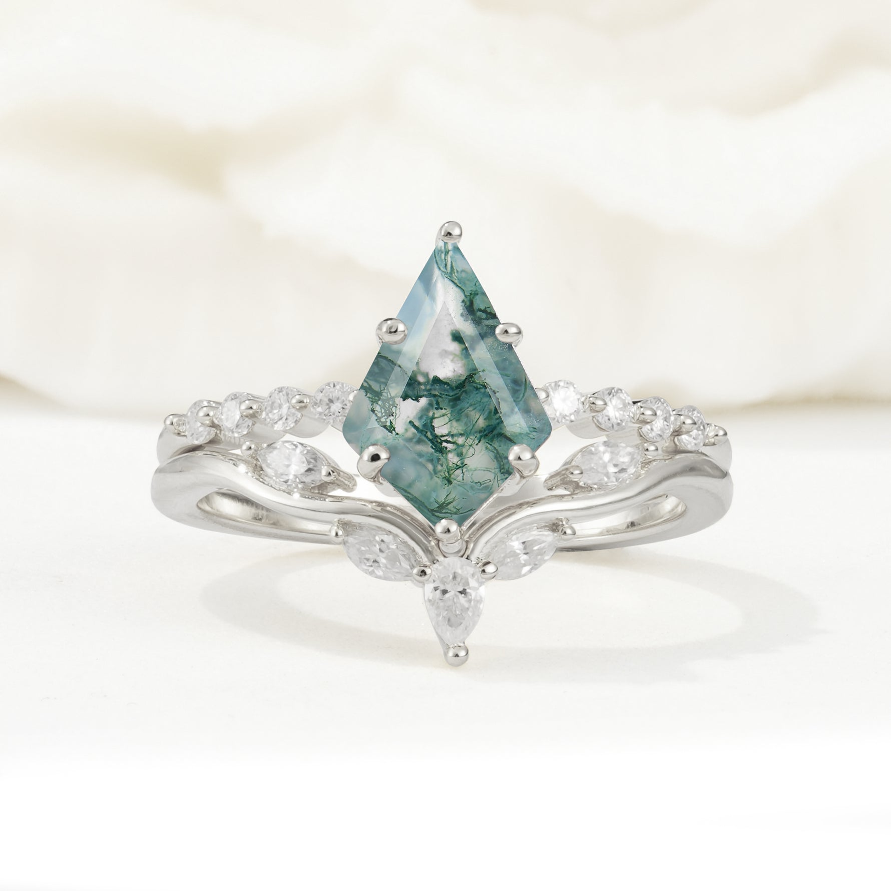 SR17094 Moss Agate Ring - Additional view