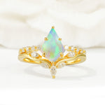 SR17094 Fire Opal Ring - Yellow-Gold