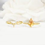 SR17094 Citrine Ring - White-Gold