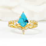 SR17094 Turquoise Ring - Yellow-Gold