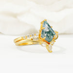 SR17094 Moss Agate Ring - Rose-Gold