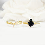 SR17094 Black Onyx Ring - White-Gold