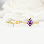 SR17094 Amethyst Ring - White-Gold