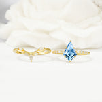 SR17094 Aquamarine Ring - White-Gold