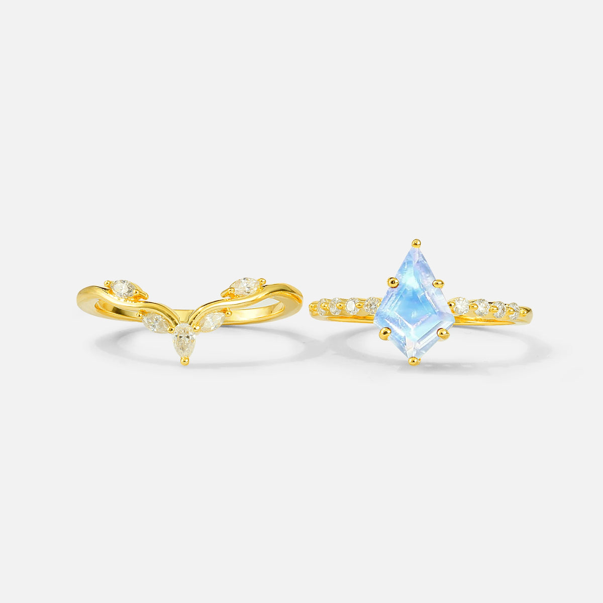 SR17094 Moonstone Ring - White-Gold