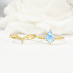 SR17094 Moonstone Ring - White-Gold