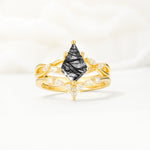 SR17097 Black Rutilated Quartz Ring - Additional view