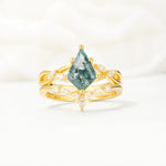 SR17097 Moss Agate Ring - Additional view