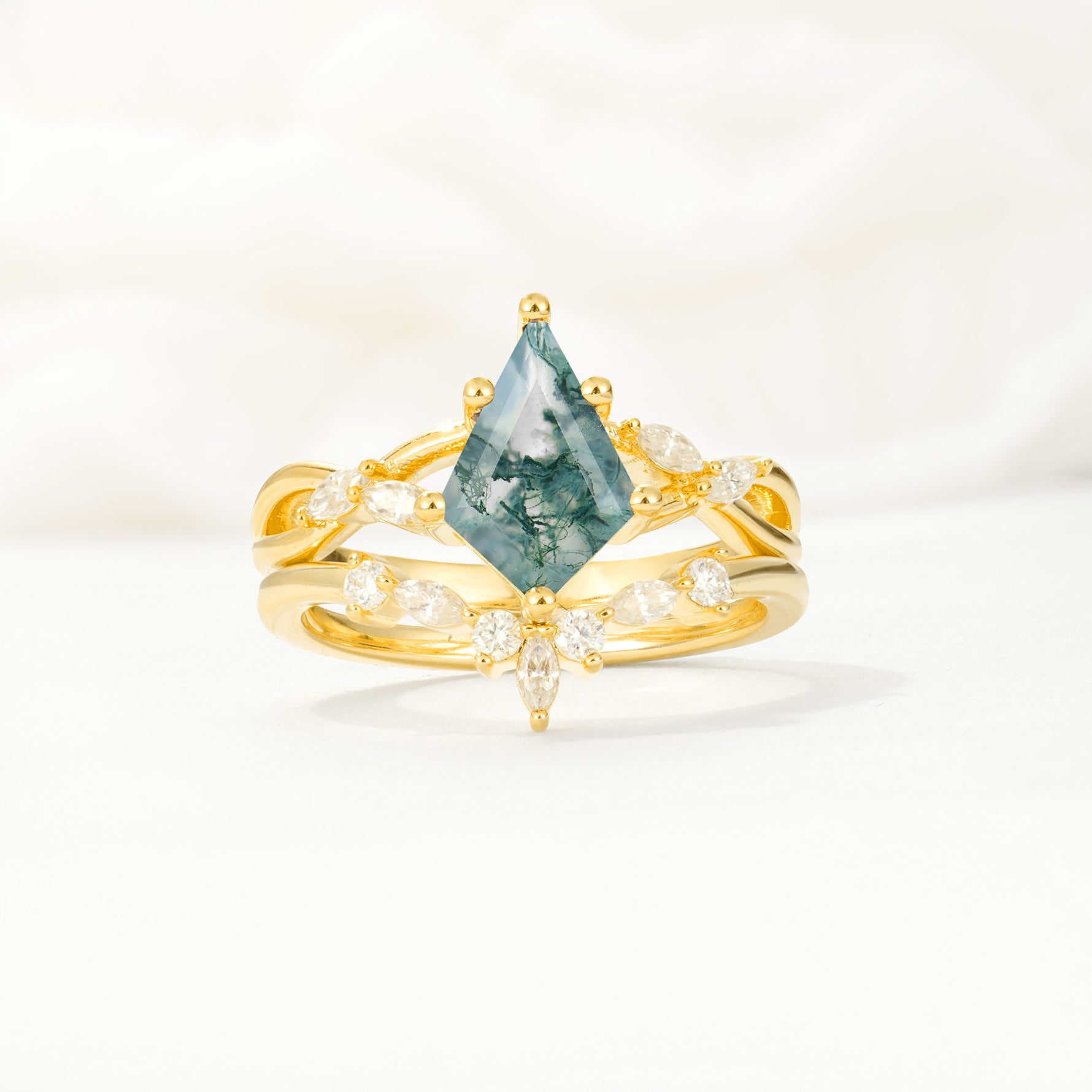 SR17097 Moss Agate Ring - Additional view