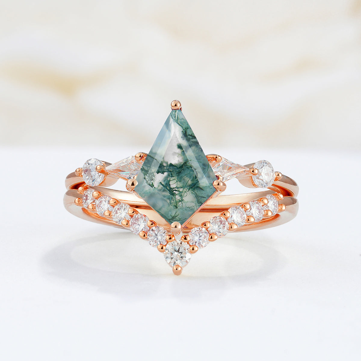 SR17101 Moss Agate Ring - Additional view