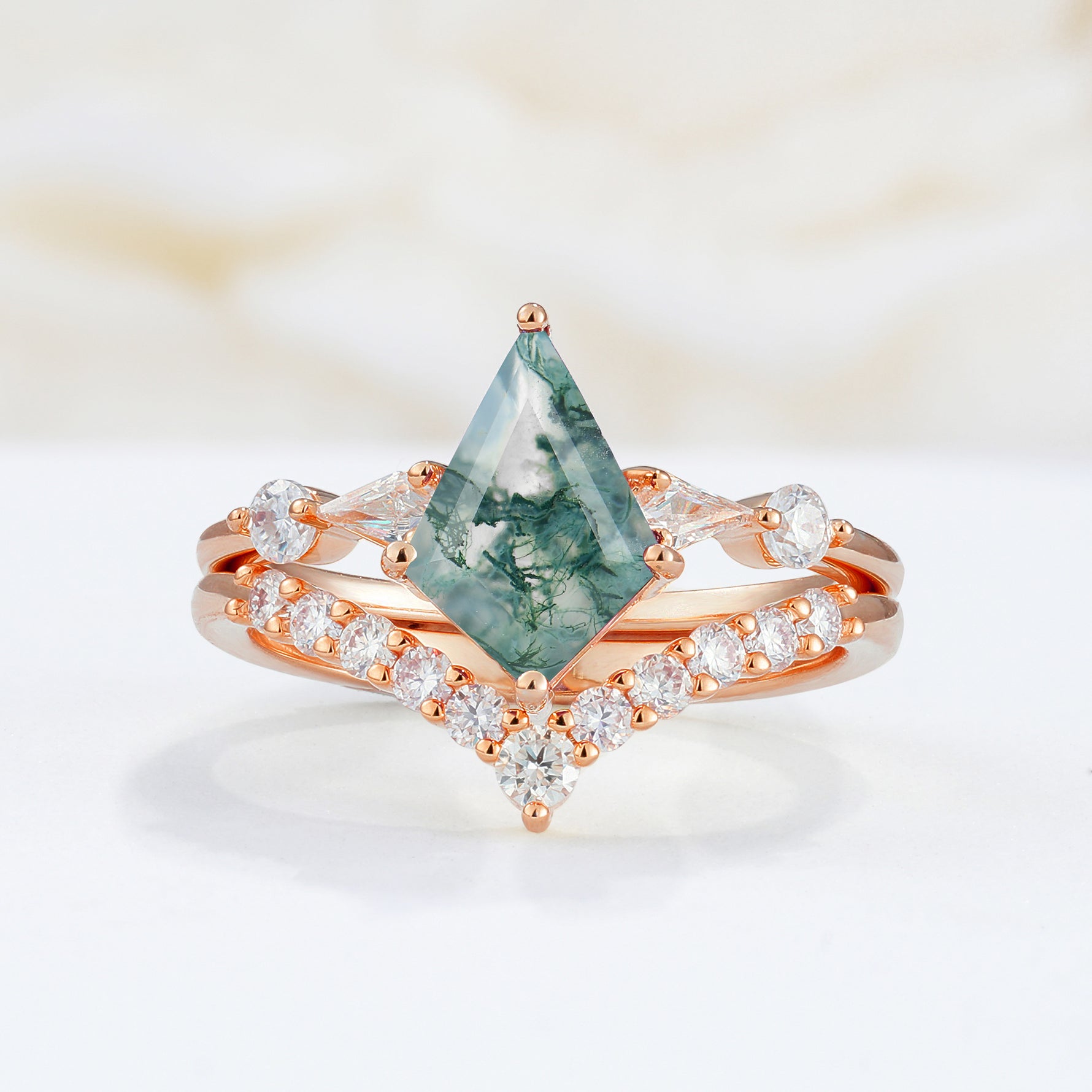 SR17101 Moss Agate Ring - Additional view