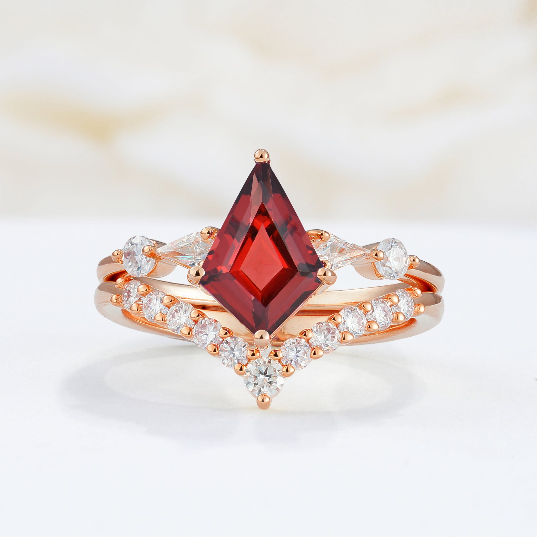 SR17101 Garnet Ring - Additional view