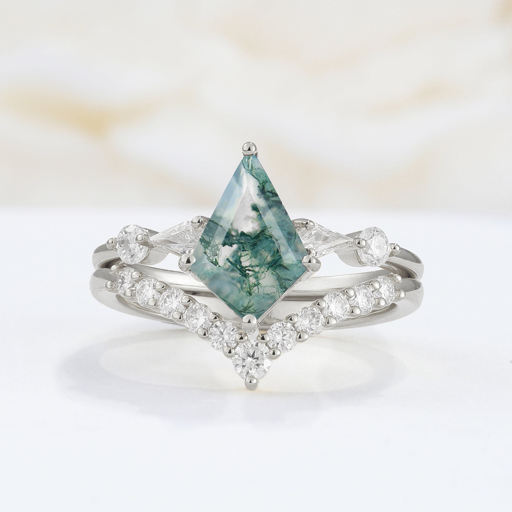 SR17101 Moss Agate Ring - Additional view