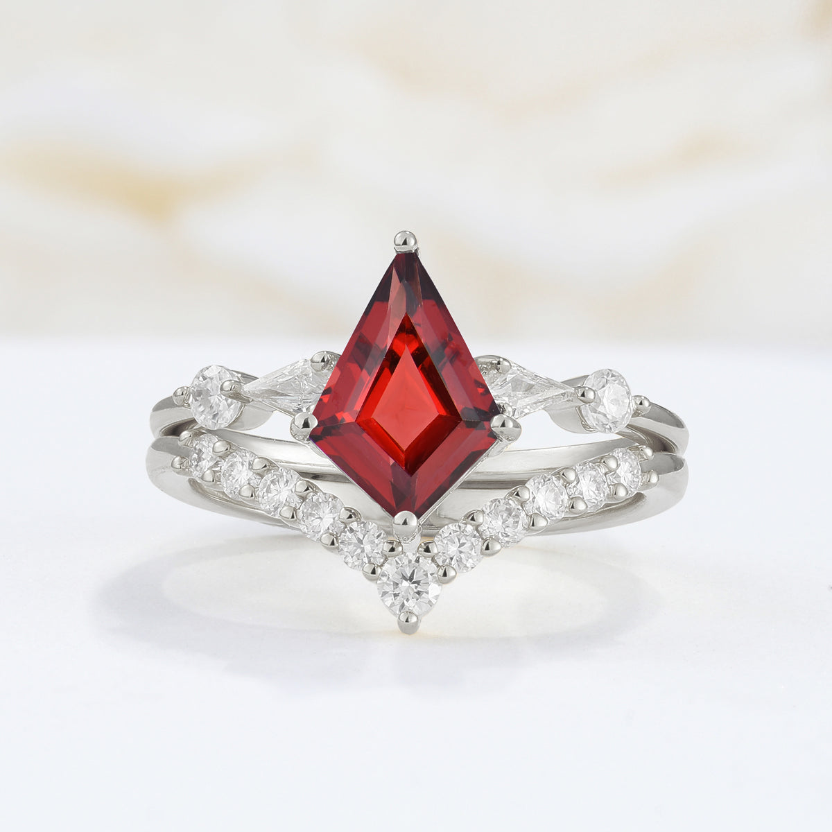 SR17101 Garnet Ring - Additional view