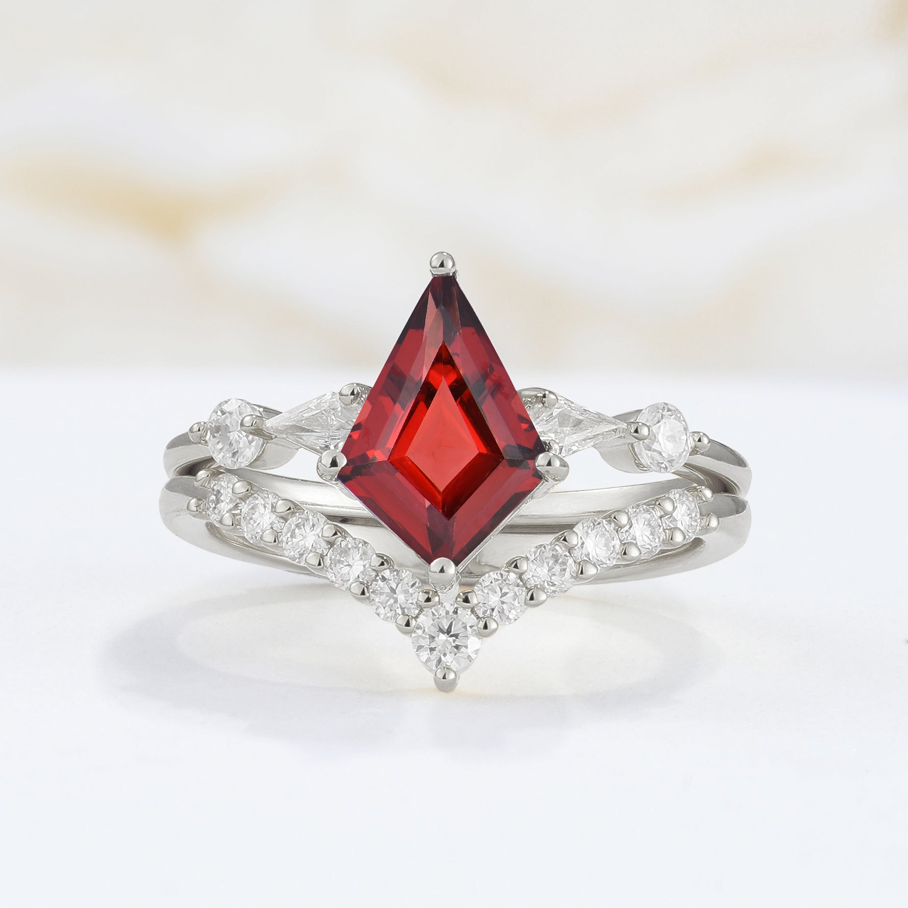 SR17101 Garnet Ring - Additional view