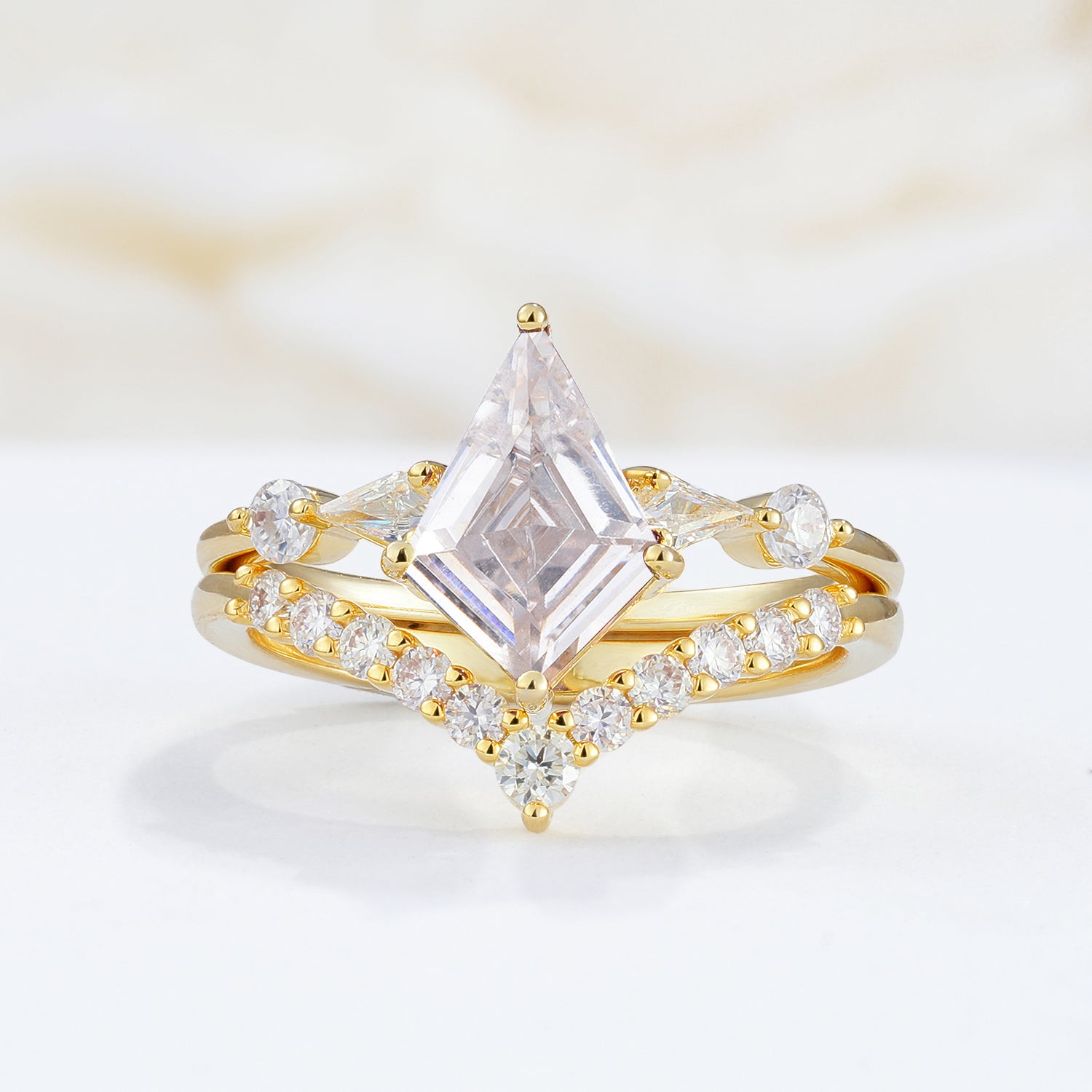 SR17101 Moissanite Ring - Yellow-Gold