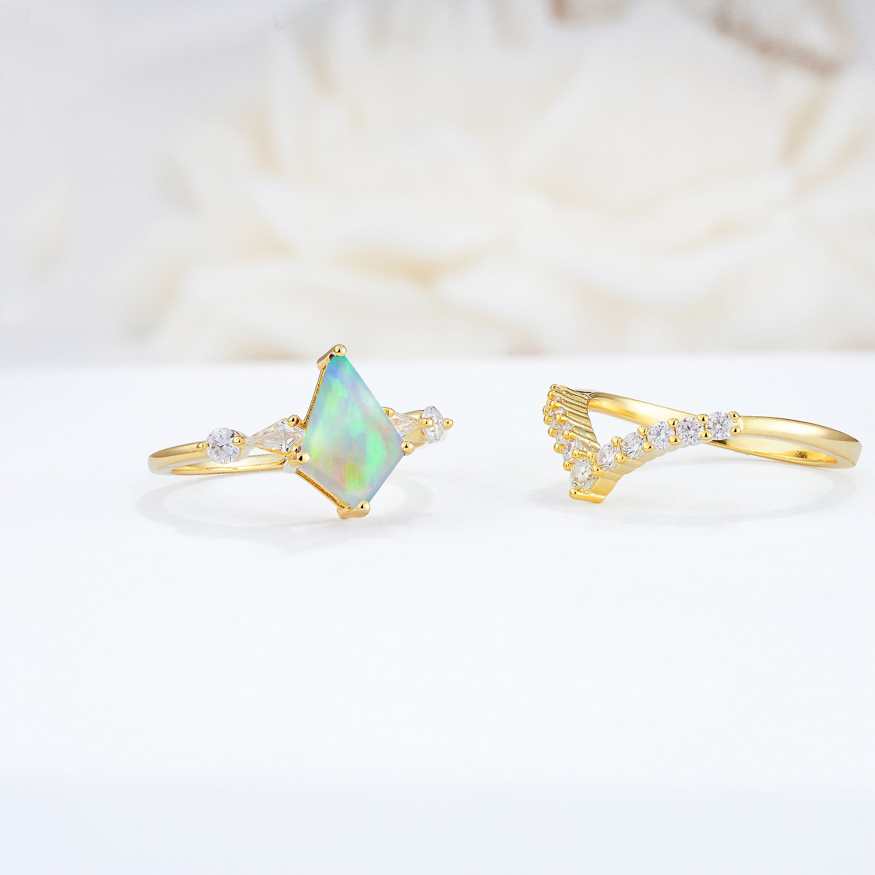 SR17101 Fire Opal Ring - Rose-Gold
