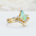 SR17101 Fire Opal Ring - White-Gold