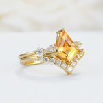 SR17101 Citrine Ring - White-Gold