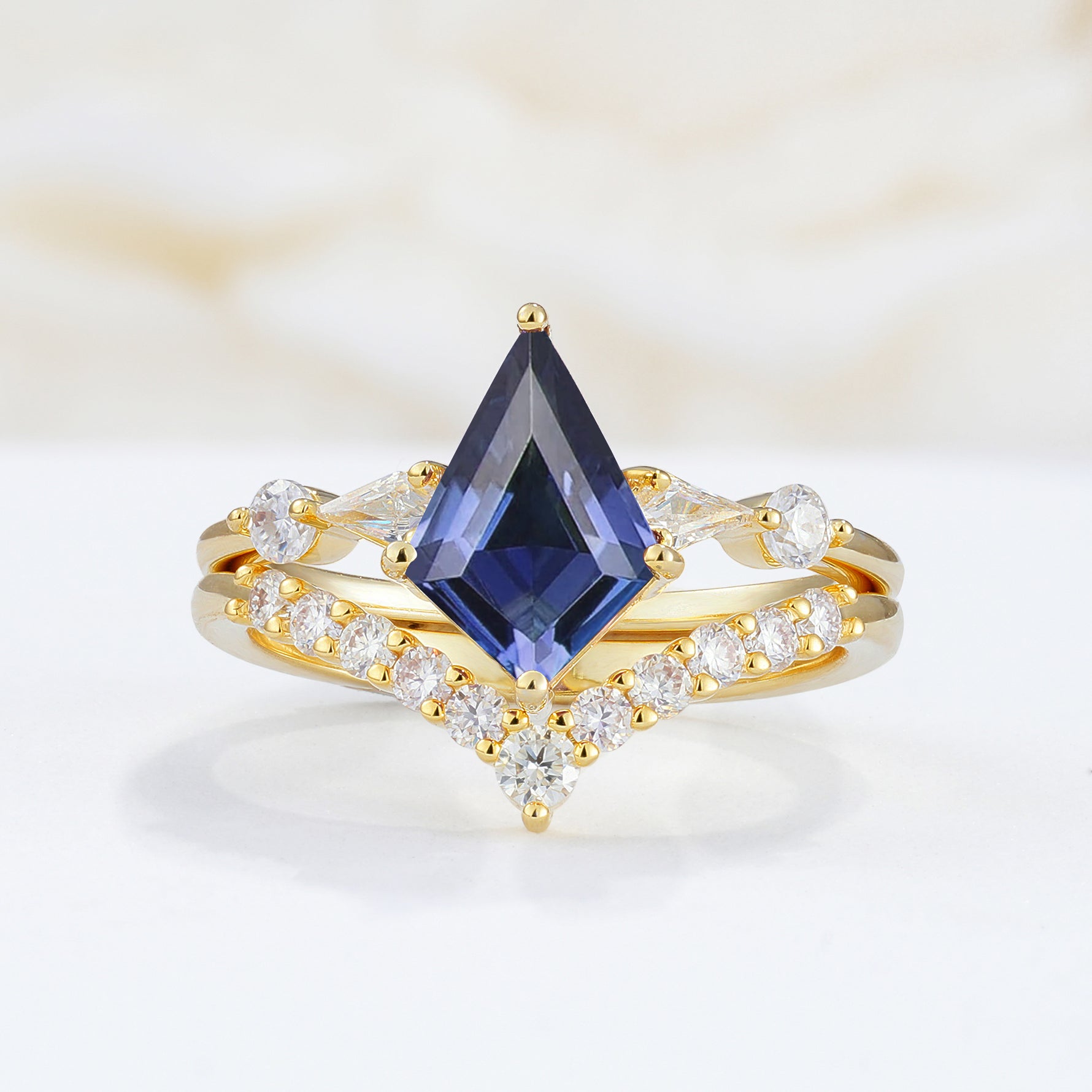 SR17101 Tanzanite Ring - Yellow-Gold