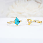 SR17101 Turquoise Ring - Rose-Gold