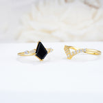 SR17101 Black Onyx Ring - Rose-Gold