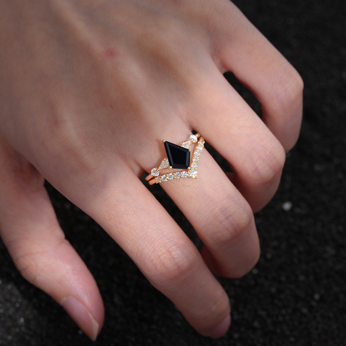 SR17101 Black Onyx Ring - Additional view