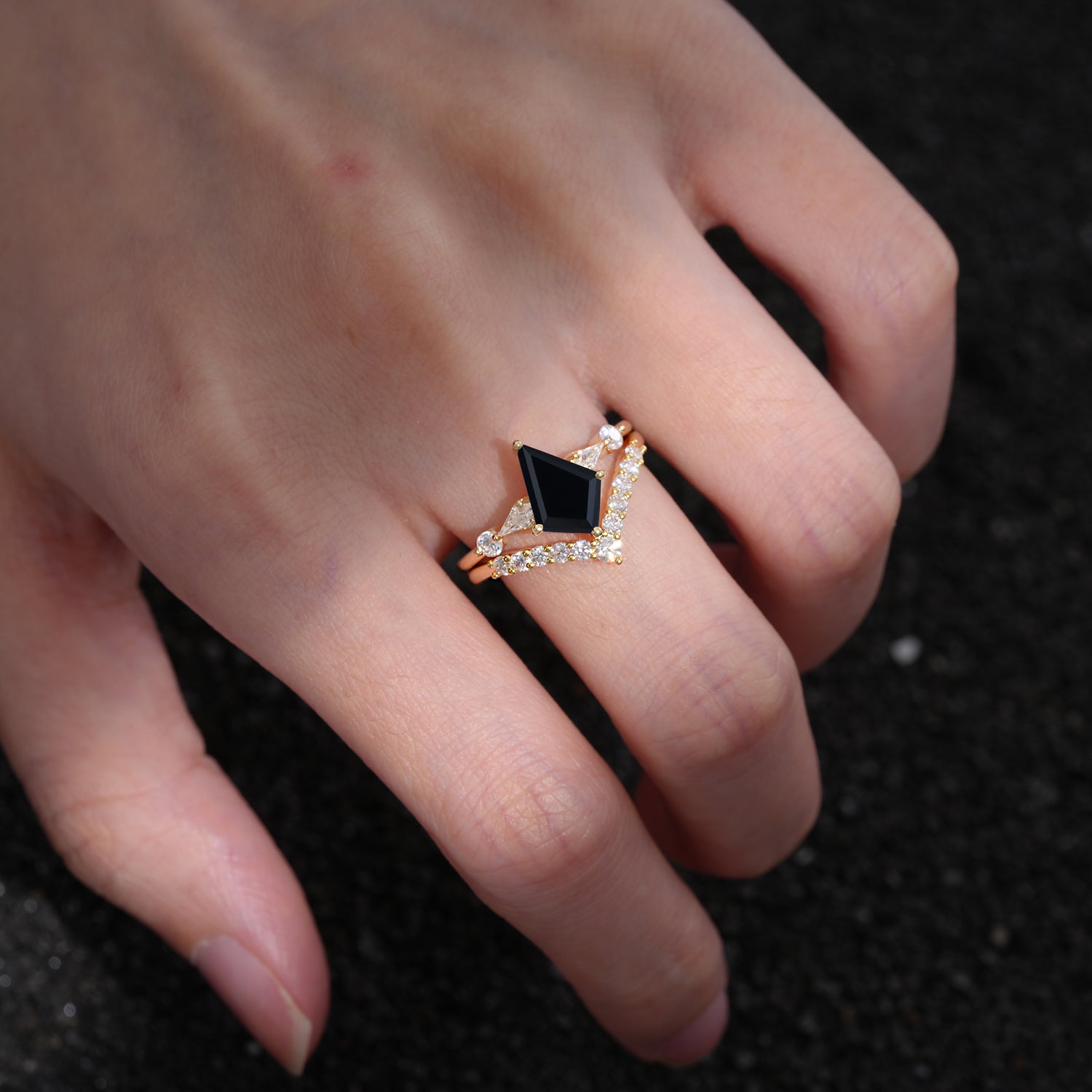 SR17101 Black Onyx Ring - Additional view