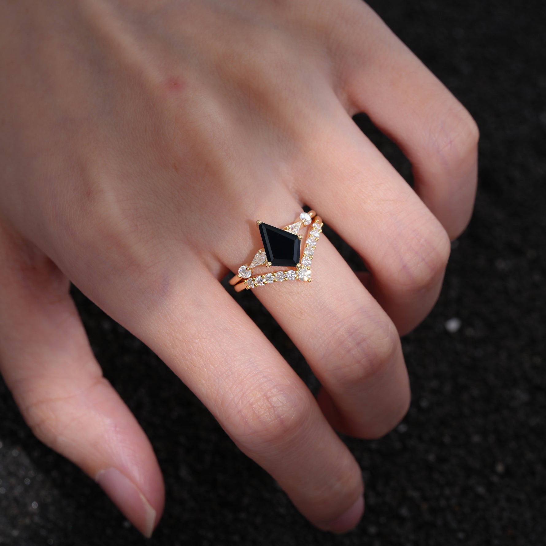 SR17101 Black Onyx Ring - Additional view