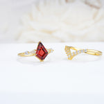 SR17101 Garnet Ring - Rose-Gold
