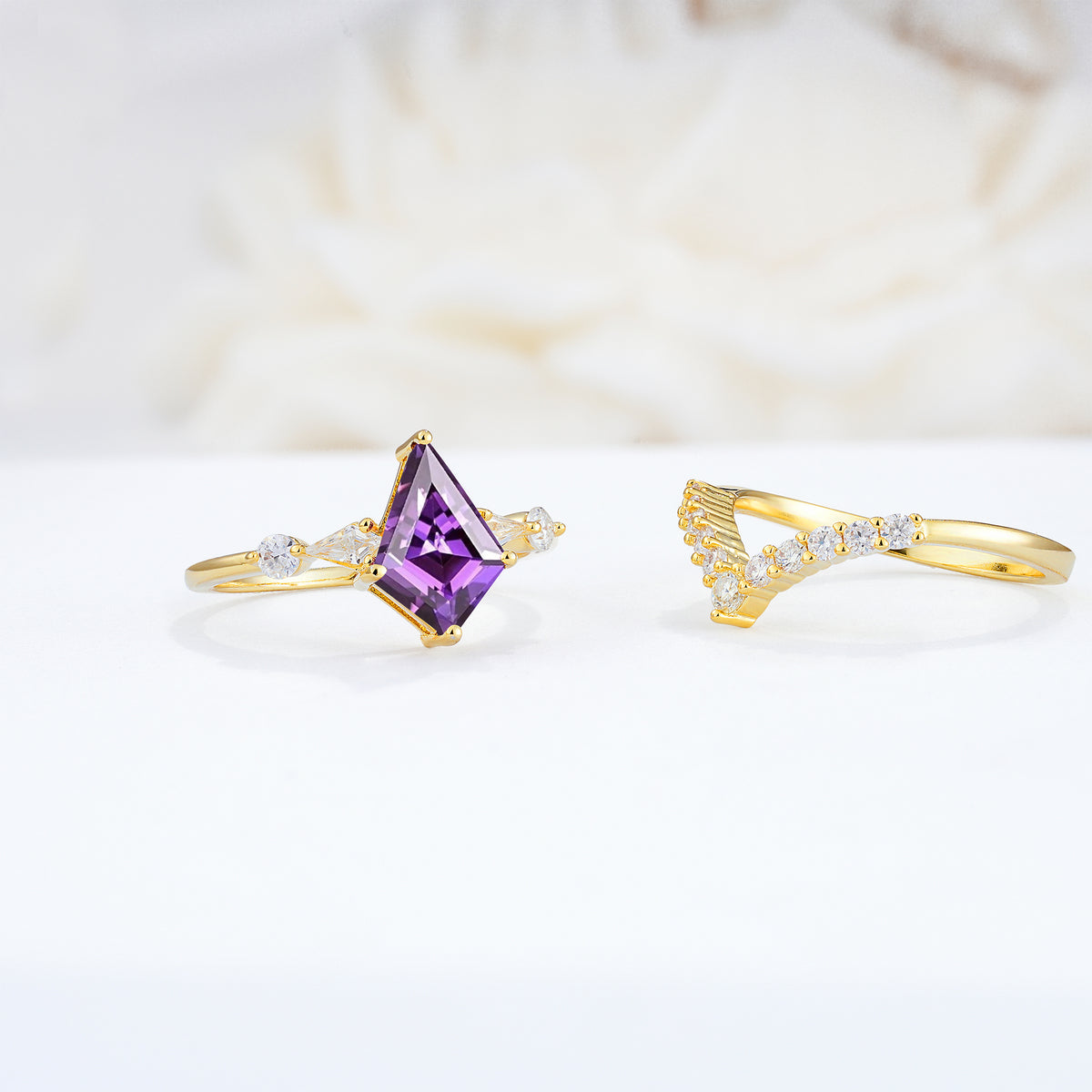 SR17101 Amethyst Ring - Rose-Gold