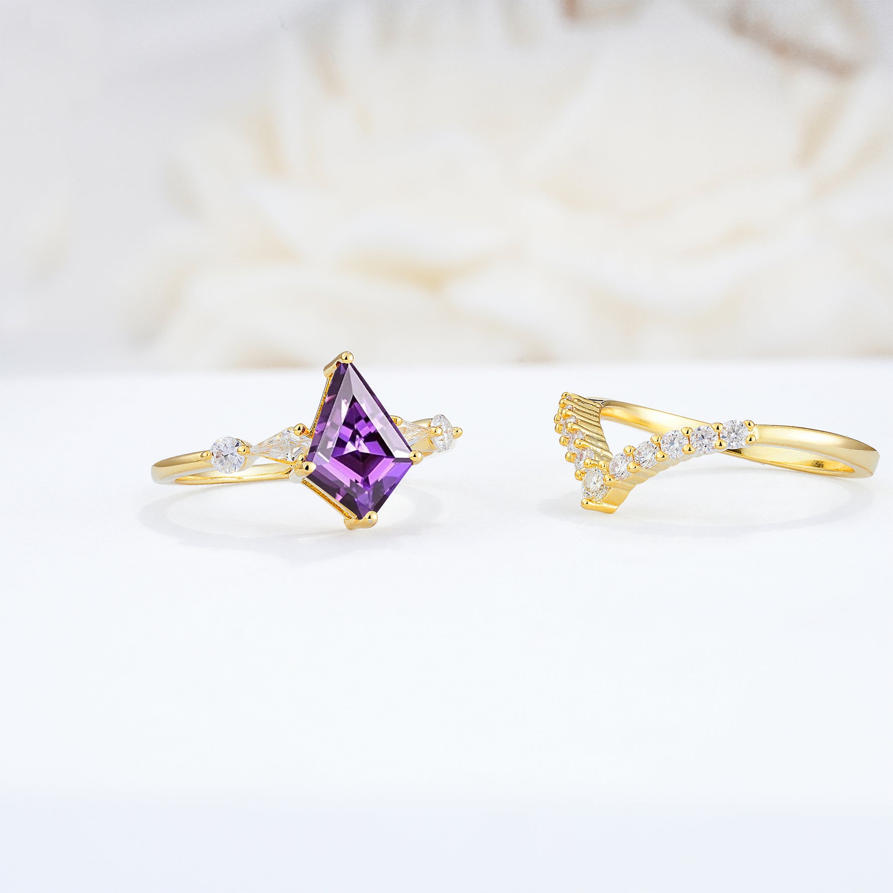 SR17101 Amethyst Ring - Rose-Gold